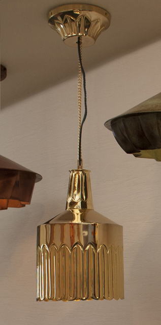 Pin Tuck Lamp 04 - Brass Finish by Sahil & Sarthak